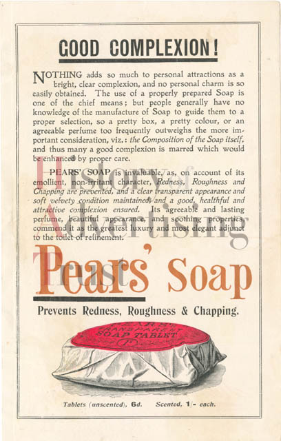 Magazine insert: Pears' Soap | Catalogue | History of Advertising Trust